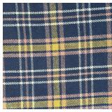 BR2 - Astor Vintage Plaid Blanket - Navy with Pink & Yellow Accents - Made in Italy