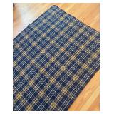 BR2 - Astor Vintage Plaid Blanket - Navy with Pink & Yellow Accents - Made in Italy