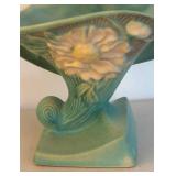 Lovely Vintage Roseville Peony Basket Vase