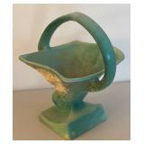 Lovely Vintage Roseville Peony Basket Vase