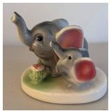 BR2 - Vintage Elephant Figurine - Adult & Baby Pair