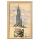 BR2 - High Tower Riser #4 Unframed Print by R. Rapson
