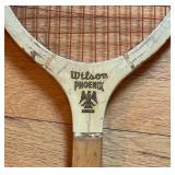 BR2 - Wilson Phoenix & Spalding Doris Hart Autograph Tennis Rackets with Wooden Press