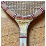 BR2 - Wilson Phoenix & Spalding Doris Hart Autograph Tennis Rackets with Wooden Press