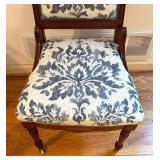 BR2 - Antique Victorian Eastlake Parlor Chair -  Damask Upholstery