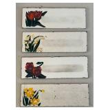 BR2 - Vintage Floral Mirrored Place Cards - Reusable