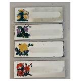 BR2 - Vintage Floral Mirrored Place Cards - Reusable