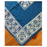 BR2 - Blue Floral Tapestry Wall Hanging