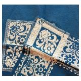BR2 - Blue Floral Tapestry Wall Hanging