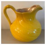 BR2 - Vintage Red Wing Pottery Pitcher with Yellow Glaze