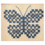 BR2 - Norwegian Hardanger Linen and Needlepoint Framed Art