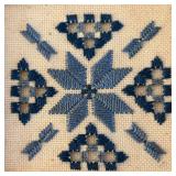 BR2 - Norwegian Hardanger Linen and Needlepoint Framed Art
