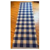 BR2 - Axeco Runner Rug - Blue & White Checker