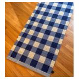 BR2 - Axeco Runner Rug - Blue & White Checker