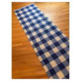 BR2 - Axeco Runner Rug - Blue & White Checker