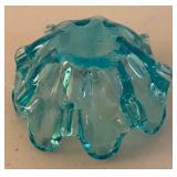 BR2 - Vintage Mid-Century Modern Blue Swung Glass Finger Bowl