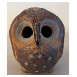 BR2 - Two Owl Figurines - Ceramic & Marble