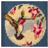 BR2 - Pair of Bird Motif Needlepoint Frames - Vintage Wall Decor