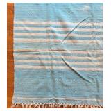 BR2 - Blanket - Vintage Blue & White Striped