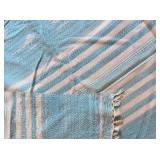 BR2 - Blanket - Vintage Blue & White Striped