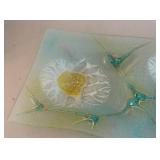 BR2 - Michael Higgins Thistledown Glass Serving Dish - MCM Mid-Century Modern