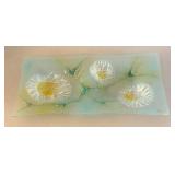 BR2 - Michael Higgins Thistledown Glass Serving Dish - MCM Mid-Century Modern