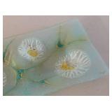 BR2 - Michael Higgins Thistledown Glass Serving Dish - MCM Mid-Century Modern