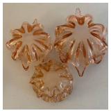 BR2 - Set of Three Pretty Pink Pinched Dishes