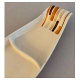 BR2 - Red Wing Pepe Divided Serving Dish - 14 in Long