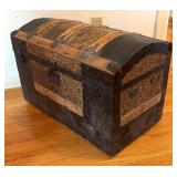 BR1 - Antique Storage Chest with Damask Panels