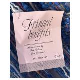 BR1 - New Fringed Benefits Shawl - Handwoven Blue Fringe by Bob Gibson & Jon Fivecoat