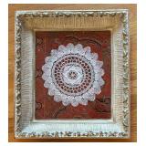 BR2 - Vintage Framed Crochet Doily