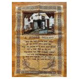 BR2 - Vintage Linens - Northumberland & Durham Map, A Scots Toast and Cherry Border