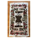 BR2 - Vintage Linens - Northumberland & Durham Map, A Scots Toast and Cherry Border