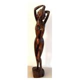 BR2 - Nude Female Figure Sculpture - Vintage Wooden Carving