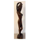 BR2 - Nude Female Figure Sculpture - Vintage Wooden Carving