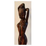BR2 - Nude Female Figure Sculpture - Vintage Wooden Carving