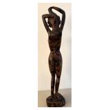 BR2 - Nude Female Figure Sculpture - Vintage Wooden Carving