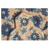 BR2 - Petite Vintage Crochet Afghan with Hex Flower Pattern