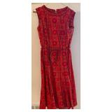 BR1 - Siam Boutique Vintage Red Floral Dress - Size 10