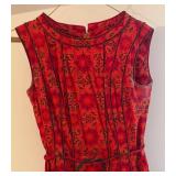 BR1 - Siam Boutique Vintage Red Floral Dress - Size 10
