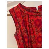 BR1 - Siam Boutique Vintage Red Floral Dress - Size 10