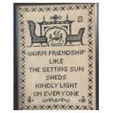 BR2 - Needlepoint Framed Art - Vintage Wall Decor