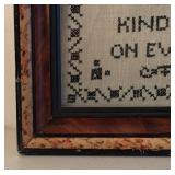 BR2 - Needlepoint Framed Art - Vintage Wall Decor