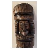 BR1 - Aztec Totem Carving - Vintage Wooden Sculpture