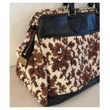 BR2 - Vintage Needlepoint Handbag - Brown/Beige Floral