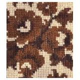 BR2 - Vintage Needlepoint Handbag - Brown/Beige Floral