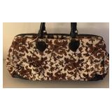 BR2 - Vintage Needlepoint Handbag - Brown/Beige Floral