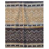 BR2 - Amana 100% Wool Blanket - Vintage Zigzag Pattern with Fringed Ends