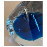 BR2 - Murano Sommerso Blue Glass Paperweight